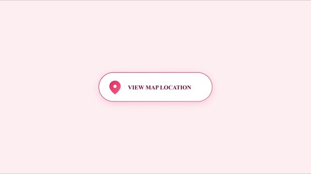 View map location button animation with pink pin for website ui and mobile app interface 4k