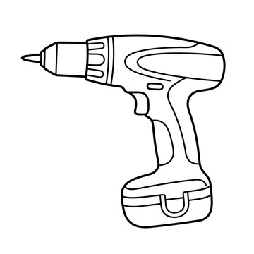 Cordless drill outline