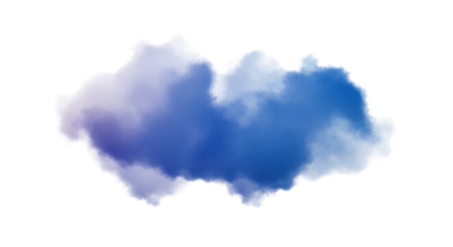 Watercolor cloud illustration with blended blue and white hues on transparent background clouds cumulus nimbus sky weather atmosphere painting