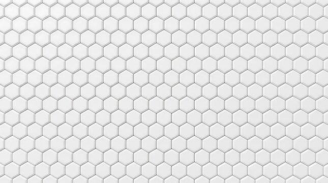 Beveled White Hexagon Tessellation Geometric Background