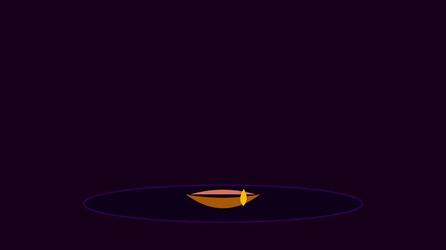Animated diya lamp diwali celebration animation 4k background, with glowing flame, and mandala pattern