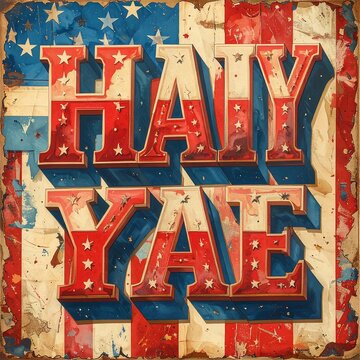 Vintage American Happy Yate Sign.