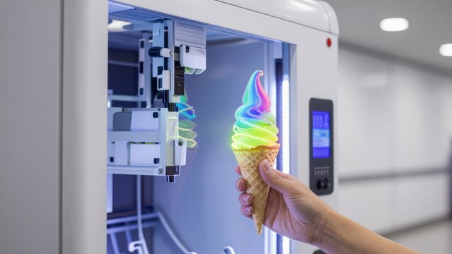 Innovative Ice Cream Creation Using 3D Printer Technology