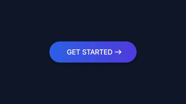 Get started button animation with modern gradient ui for website and app interface 4k