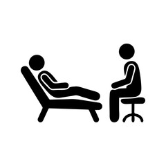 Fototapeta premium Therapy Session Psychology Consultation Icon Vector 