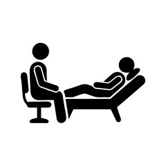Fototapeta premium Therapy Session Psychology Consultation Icon Vector 