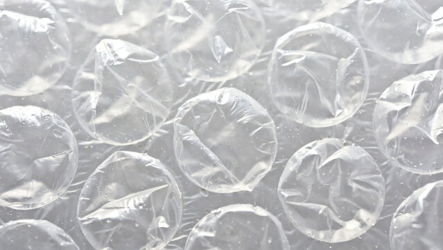 Bubble wrap texture close up