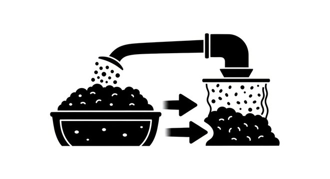 Industrial sieving process machine.