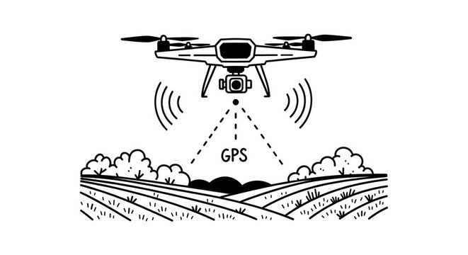 Drone with GPS navigation technology.