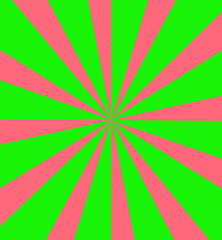 Fototapeta premium Retro Sunburst Background with Bright Pink and Neon Green Radial Rays, Vintage Pop Art Pattern /human