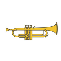 Fototapeta premium Yellow Trumpet Illustration