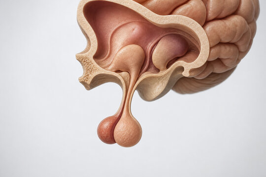 Hypothalamus and pituitary gland brain anatomy cutaway