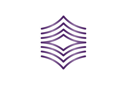 Modern Abstract Purple Gradient Linear Chevron Logo Element