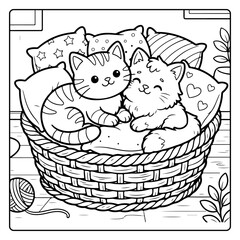 Cozy Friends Mini Coloring Pages For Adults And Kids