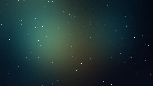 Cosmic nebula glow with vibrant teal stardust swirling in deep space animation loop