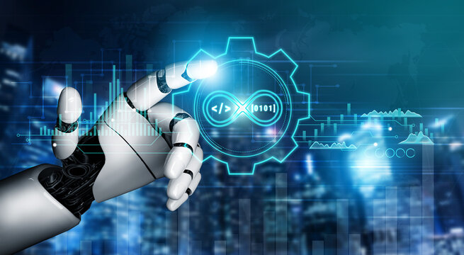 AI in DevOps methodology for software development and IT operations. AI automation of the CI CD pipeline enhances workflow and efficiency. Motif