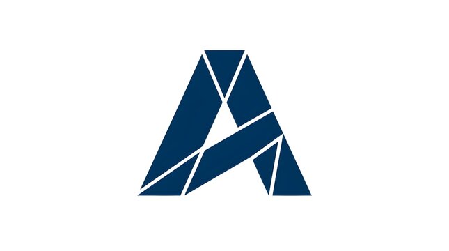 Stylized geometric letter A logo featuring angular segments and negative space, creating a modern abstract symbol on a clean white background.