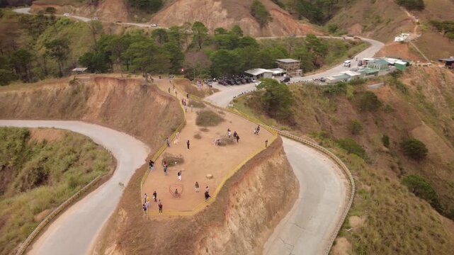 Philippines, road construction, mountain road, aerial, drone, highway, engineering, hills, landscape, infrastructure, transportation, countryside, travel, tourism, panorama, rural, mountain, earthwork