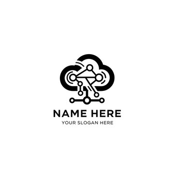 Abstract Cloud Network Logo Icon. Data Connection Symbol