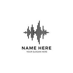 Obraz premium Sound Wave Logo Isolated on Transparent Background - Audio Signal Icon
