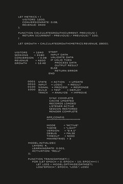 Code snippet on black background