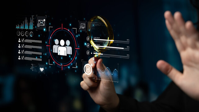 A dashboard for customer relationship management (CRM). The data analysis and market research help to identify a target audience and understand customer reviews and behavior. Fermion