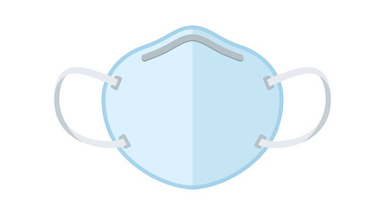 Light Blue N95 Face Mask Isolated Transparent Background
