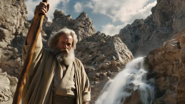 Moses Struck the Rock at Horeb With His Staff, and Water Gushed Out in Torrents, Quenched the Thirst of Israel