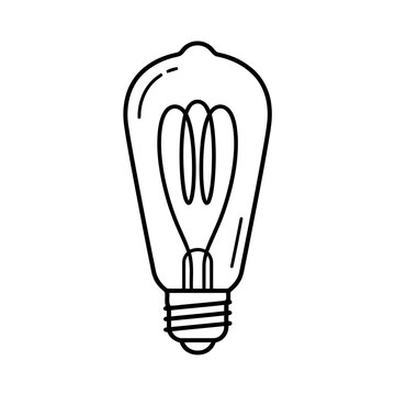 Edison light bulb outline