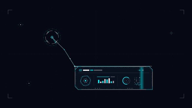 HUD UI technology interface futuristic dashboard element design vector illustration