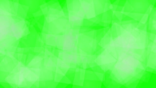 Abstract geometric pattern of transparent white squares on green background