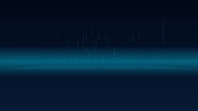 Futuristic Digital New Year Countdown 2027 with Neon Binary Numbers and Laser Light Effects