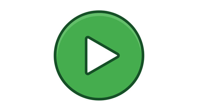 Green circular play button icon with white arrow
