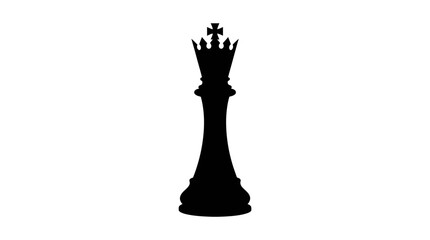 Fototapeta premium Black chess king piece isolated on white background for strategy and leadership concepts