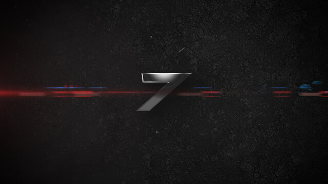 Countdown Dark Cinematic Lens Flare with Horizontal Red Light Streak Movie Grunge Action Cinematic Title Trailer Animation Background