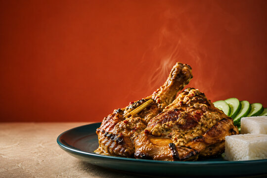 Malaysian Ayam Percik Grilled Chicken with Spiced Coconut Sauce