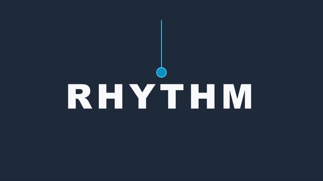 Minimalist motion rhythm concept with swinging pendulum animation for creative presentations and music production themes 4k