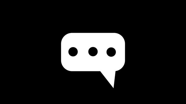Animated Three Dots Typing Indicator in White Message Box, Chat and Messaging Activity