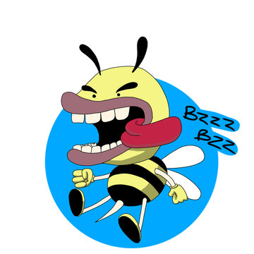 funny bee cartoon 