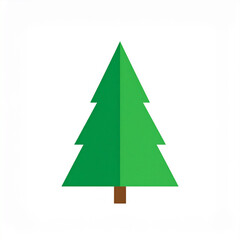 Fototapeta premium a stylized graphic of a green christmas tree silhouetted against a white background
