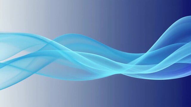 Smooth flowing blue wave motion seamless loop animation 4k