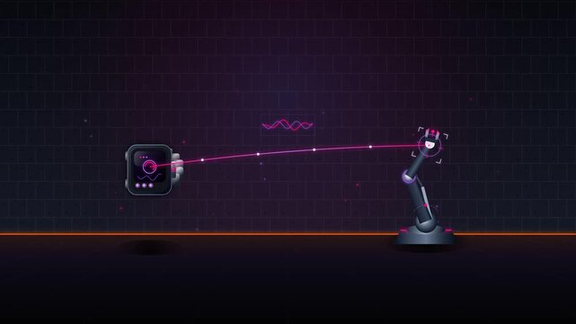 Futuristic Robotic Arm Controlled by Wireless Smart Device