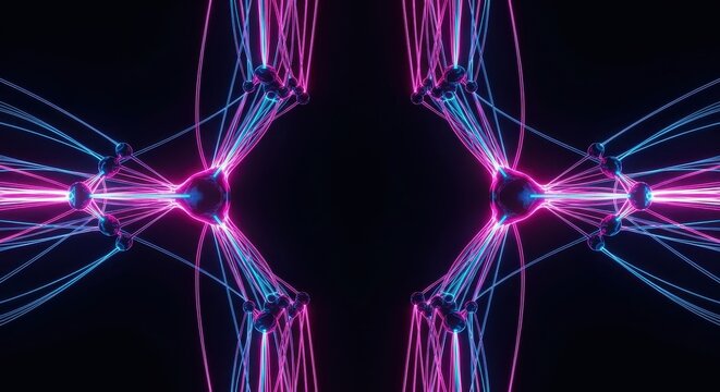 Abstract purple light tunnel effect background