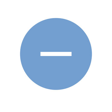 Blue Minus Circle UI Button Icon Transparent PNG
