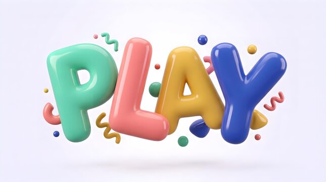 Playful Exaggerated 3D Lettering in Vibrant Style
