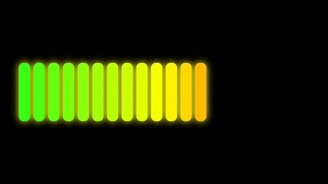 Minimalist Neon Green Glowing Loading Bars Motion Graphic Loop Background