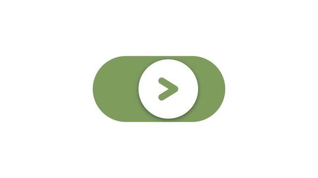 Minimalist Brown UI Toggle Switch Animation, Chevron Arrow Button Interface Motion Graphic