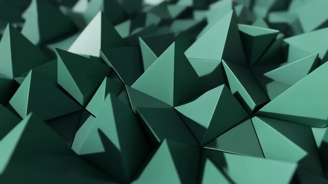 Bouncing triangle pattern loop, minimal shadow background animation