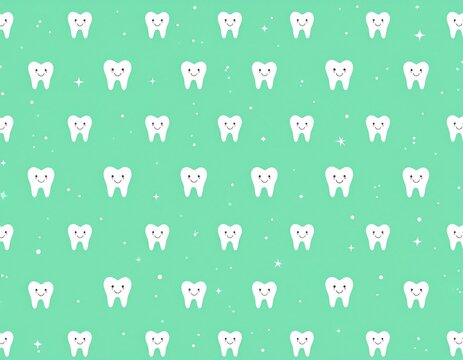 歯　イラスト　パターン　背景