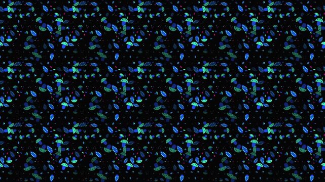 Animated Seamless Abstract Blue and Green Pattern Motion Graphics Background